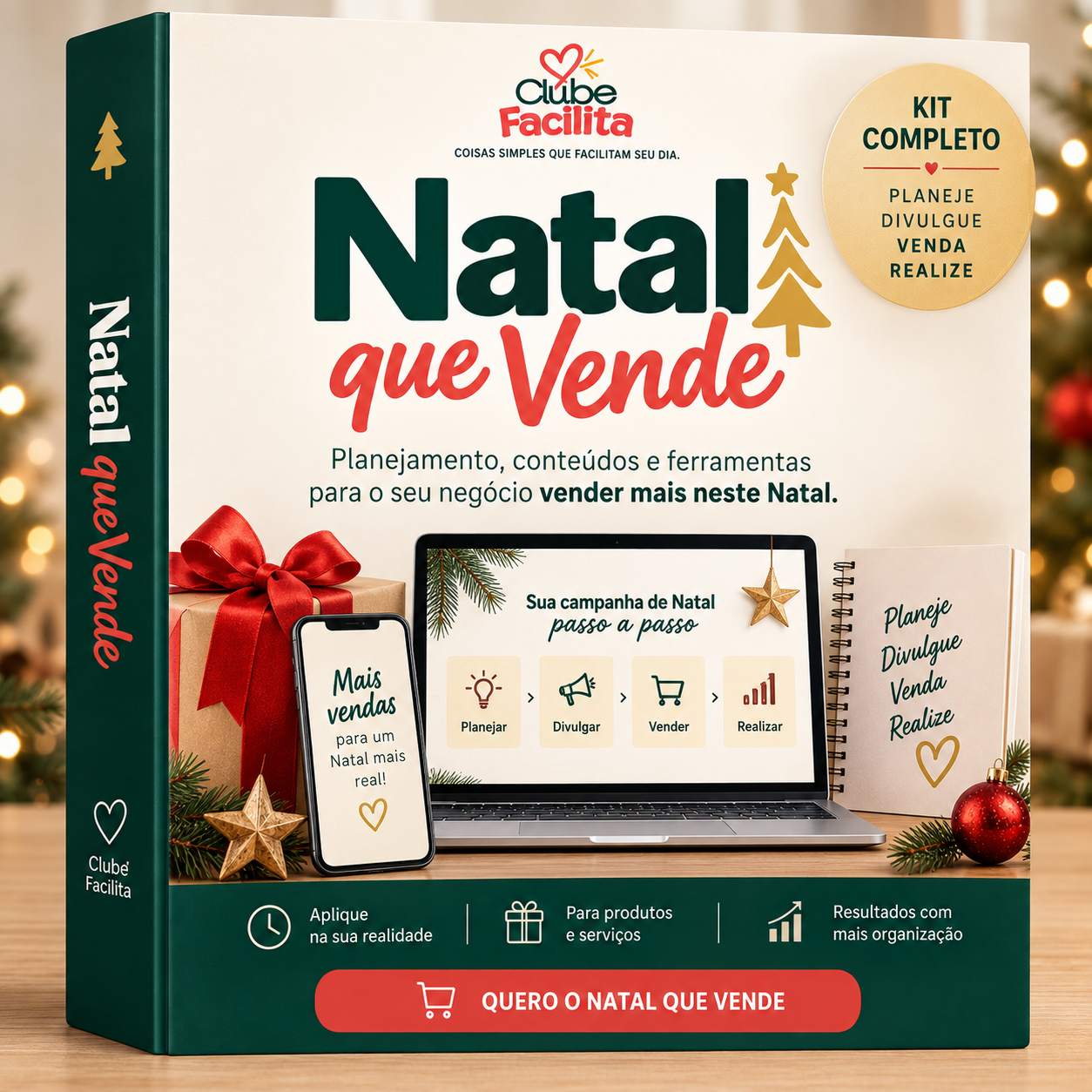Kit completo Natal que Vende com materiais para celular e computador